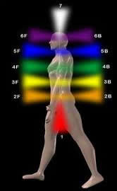 chakras distribuidos no corpo humano
