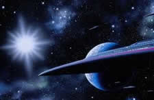nave espacial e a Terra