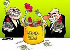 politicos desviando o dinheiro da merenda